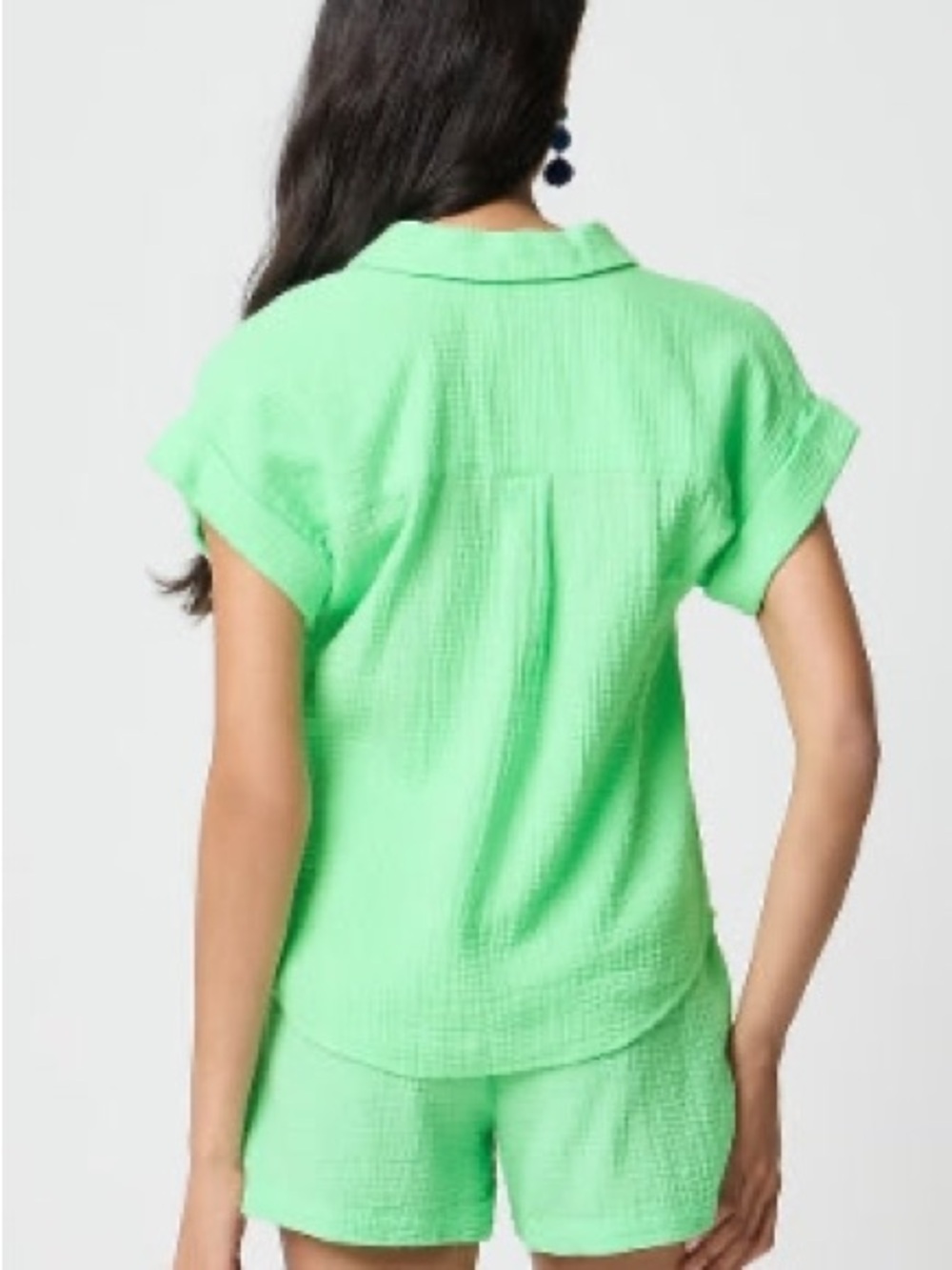 Gauze Popover Top - Picture 2 of 4